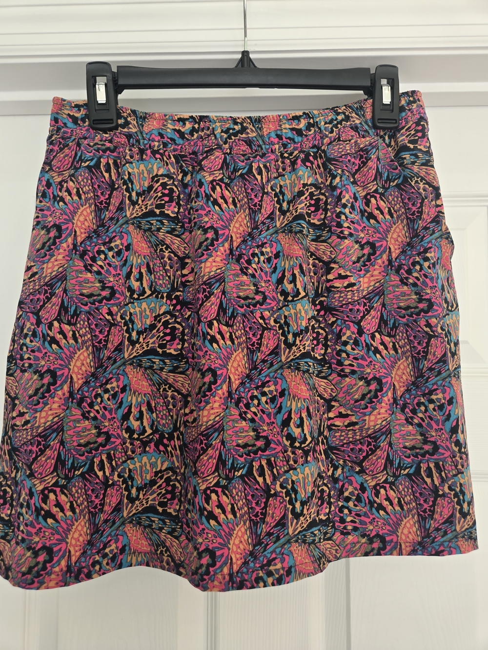 Toad&Co Multicolor Butterfly Print Mini Skirt with Pink and Blue Golf Tennis